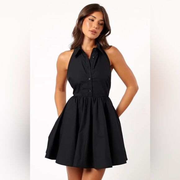 Mable Black Halter Dress - Picture 3 of 9